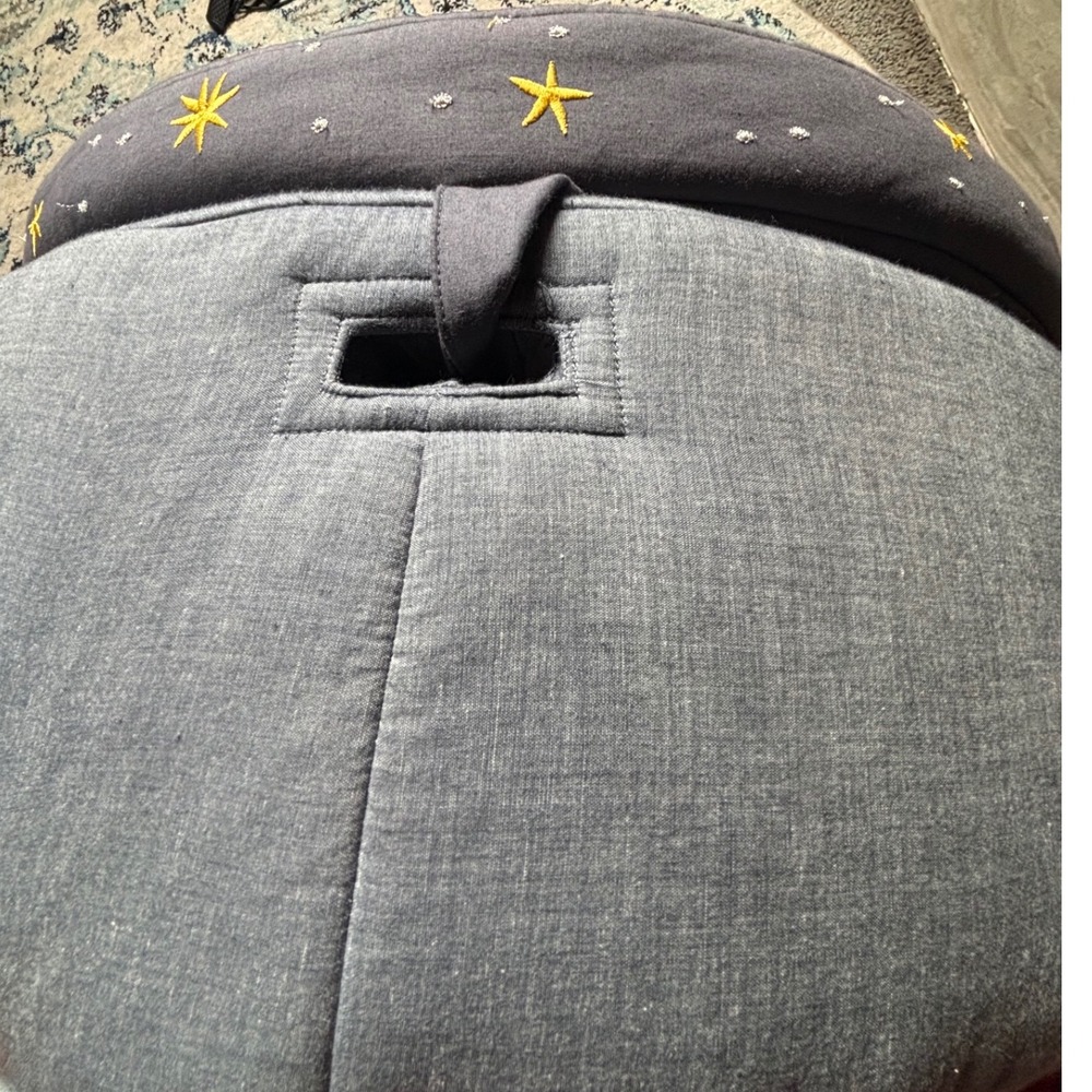Crate & Kids Deep Space Baby Activity Chair Gray Plush Infant Seat Space Theme - Picture 2 of 13